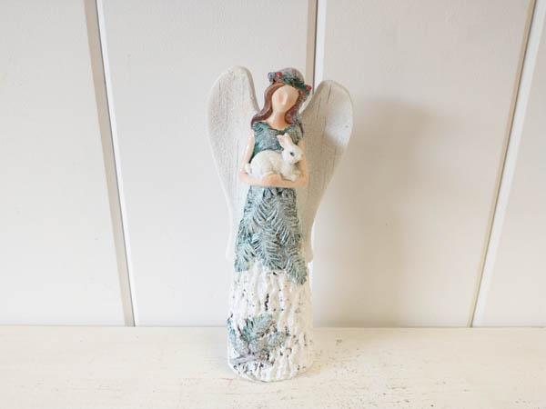 Angel with Bunny Figurine