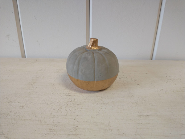 Small Cement Pumpkin