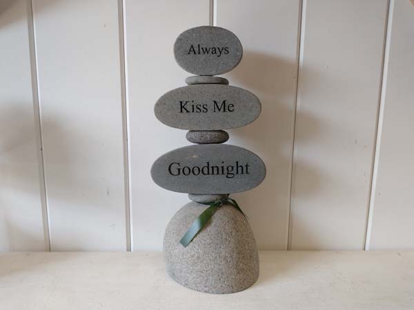 Engraved Cairn &quot;Always Kiss Me&quot;