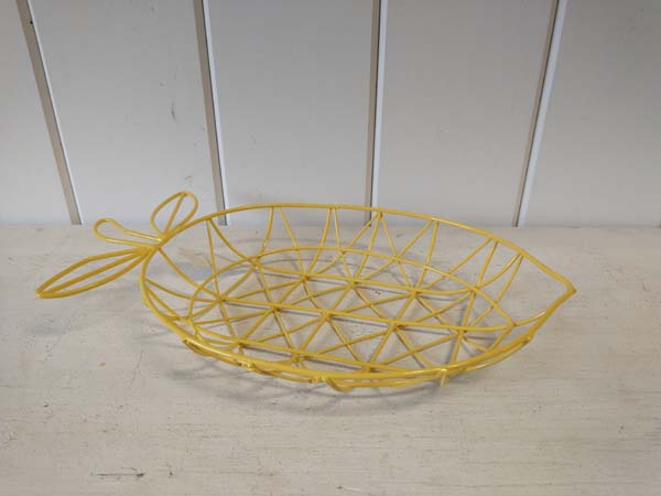 Yellow Enamel Lemon Shaped Tray