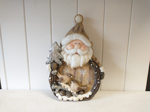 Rustic Santa and Tree w/ Lights